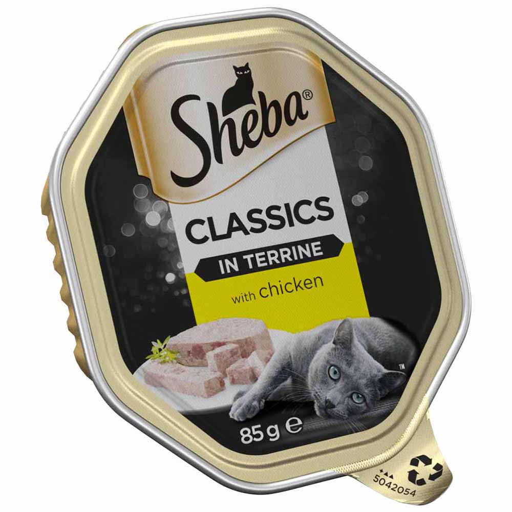 Sheba Classics Wet Cat Food Tray Chicken in Terrine 85g Image 2