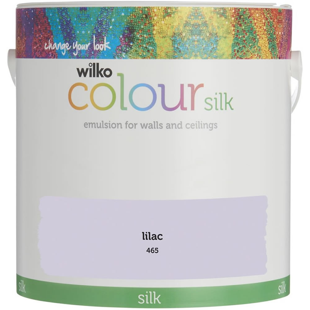 Wilko Silk Emulsion Paint Lilac 2.5L Image 1