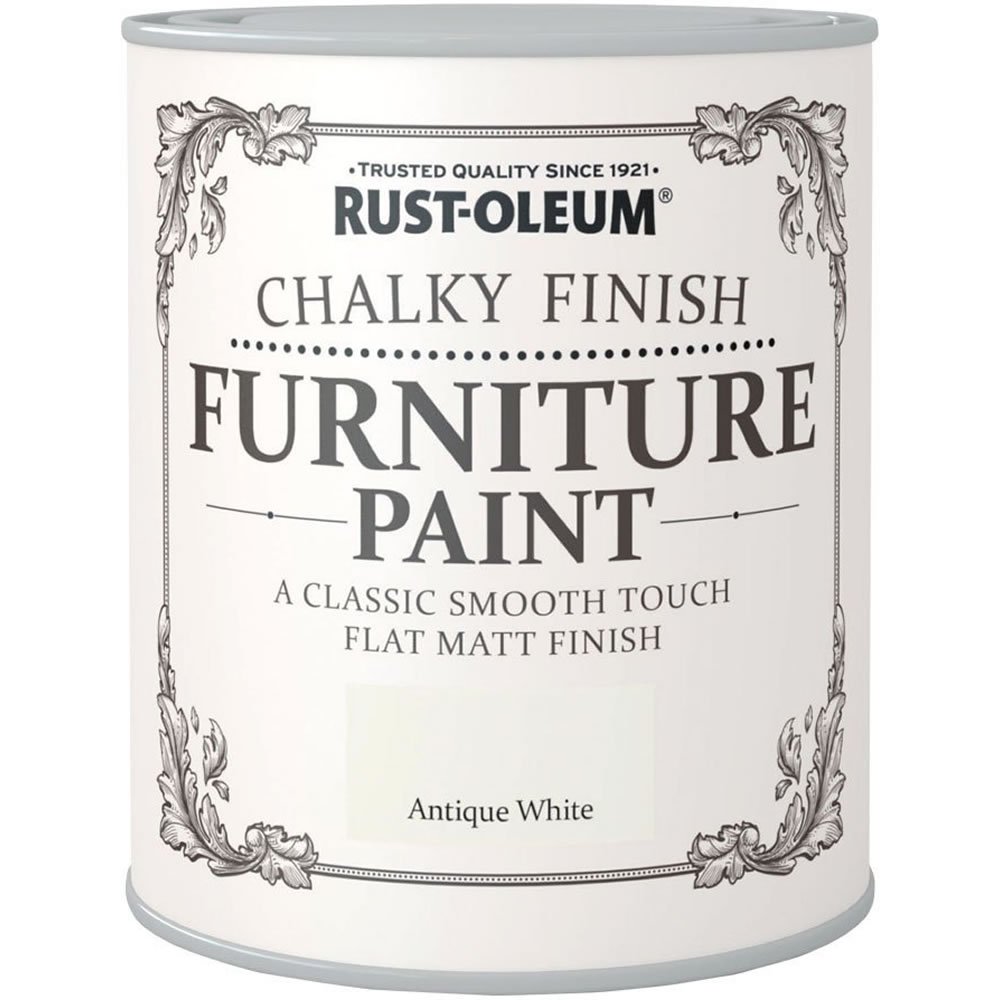 Rust-Oleum Antique White Chalky Finish Furniture Matt Paint 750ml Image 2