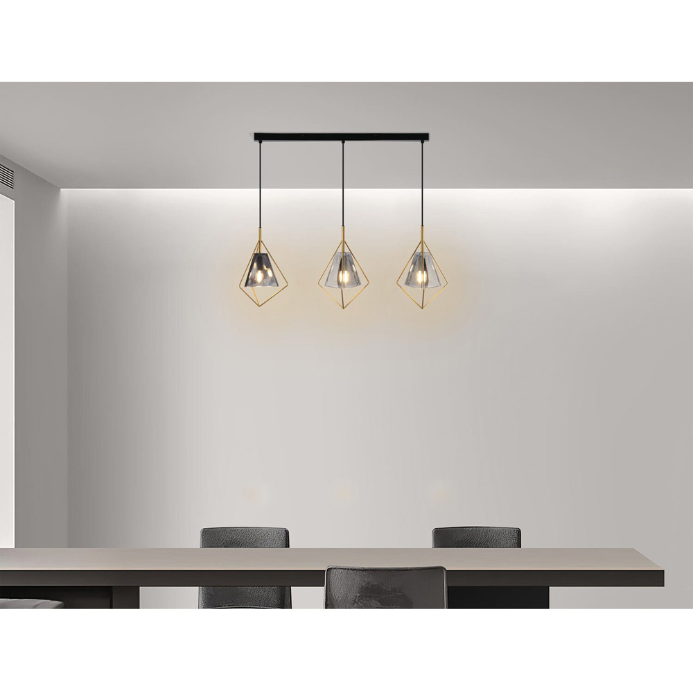 Parker Ceiling Fitting Black and Gold Image 6