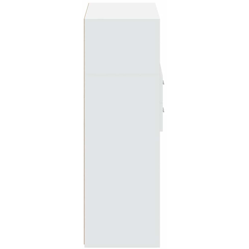 vidaXL 4 Drawer 6 Shelf White Highboard Image 5