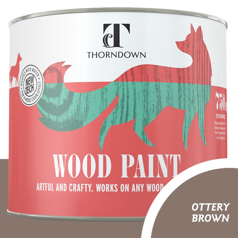 Thorndown Ottery Brown Satin Wood Paint 750ml Image 4