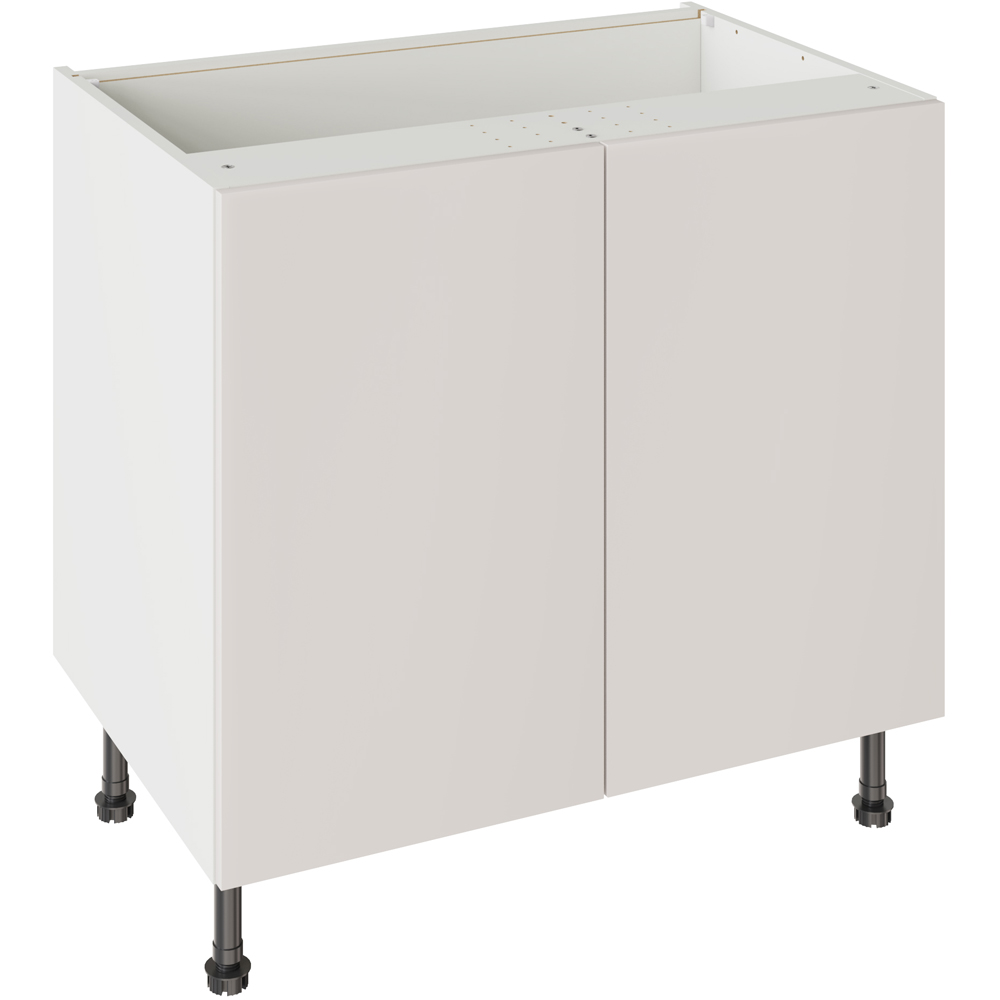 Kitchen Kit Slab Standard Light Grey Base Kitchen Cabinet Flatpack 900mm Image 1