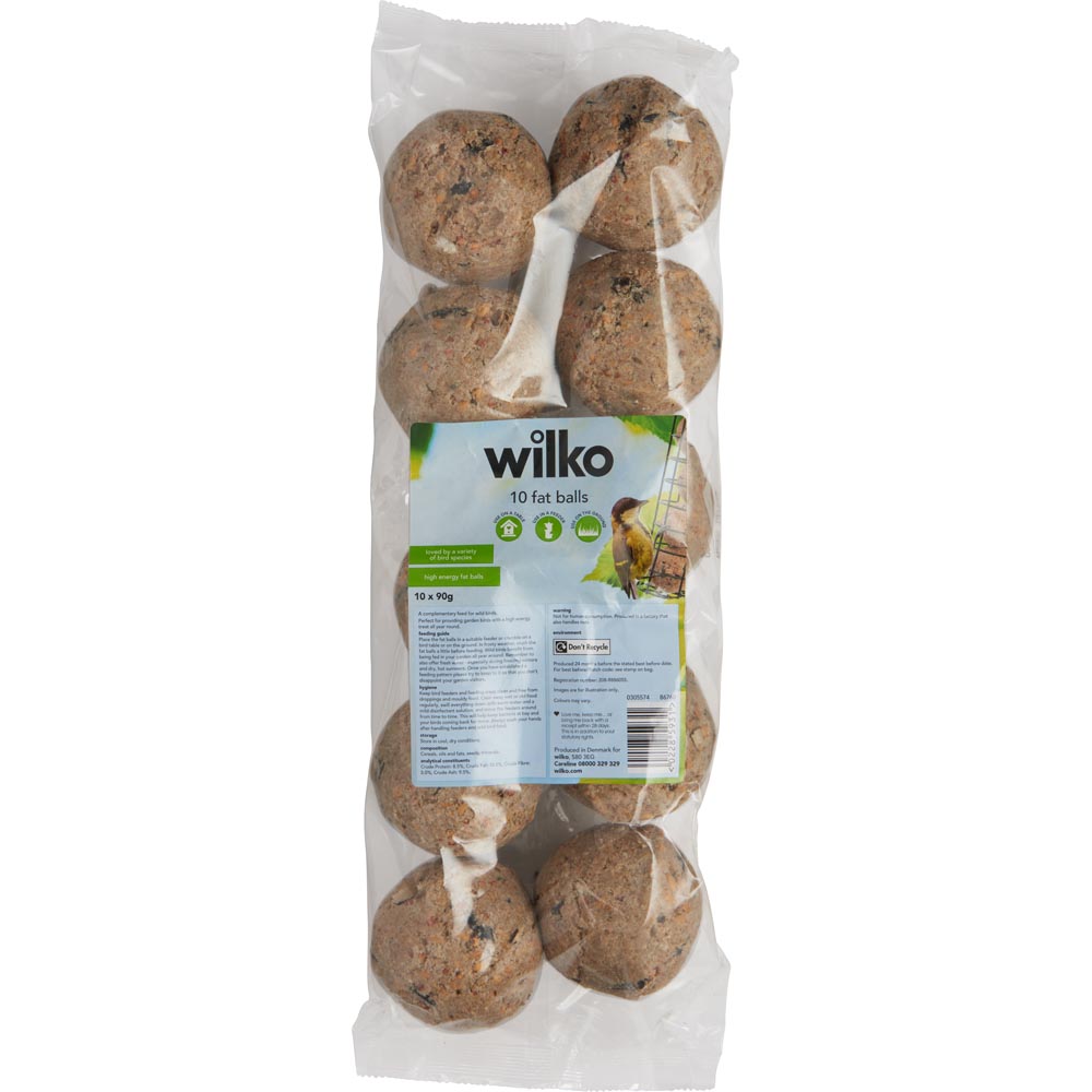 Wilko Wild Bird Fat Balls 10 x 90g Image 1