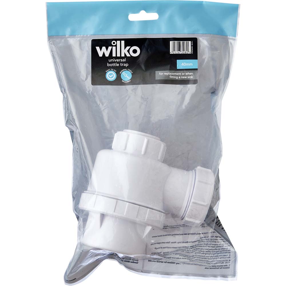 Wilko 40mm Universal Fit Waste Bottle Trap Image 3
