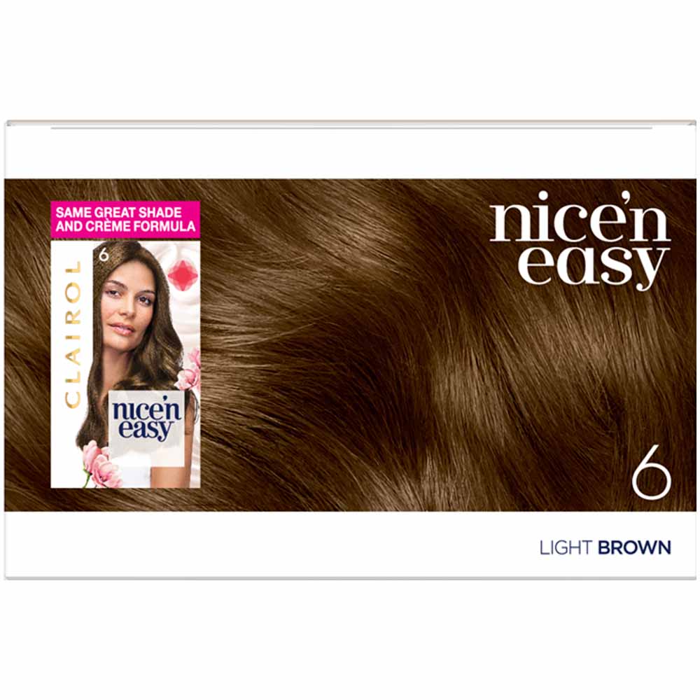 Clairol Nice'n Easy Light Brown 6 Permanent Hair Dye Image 3