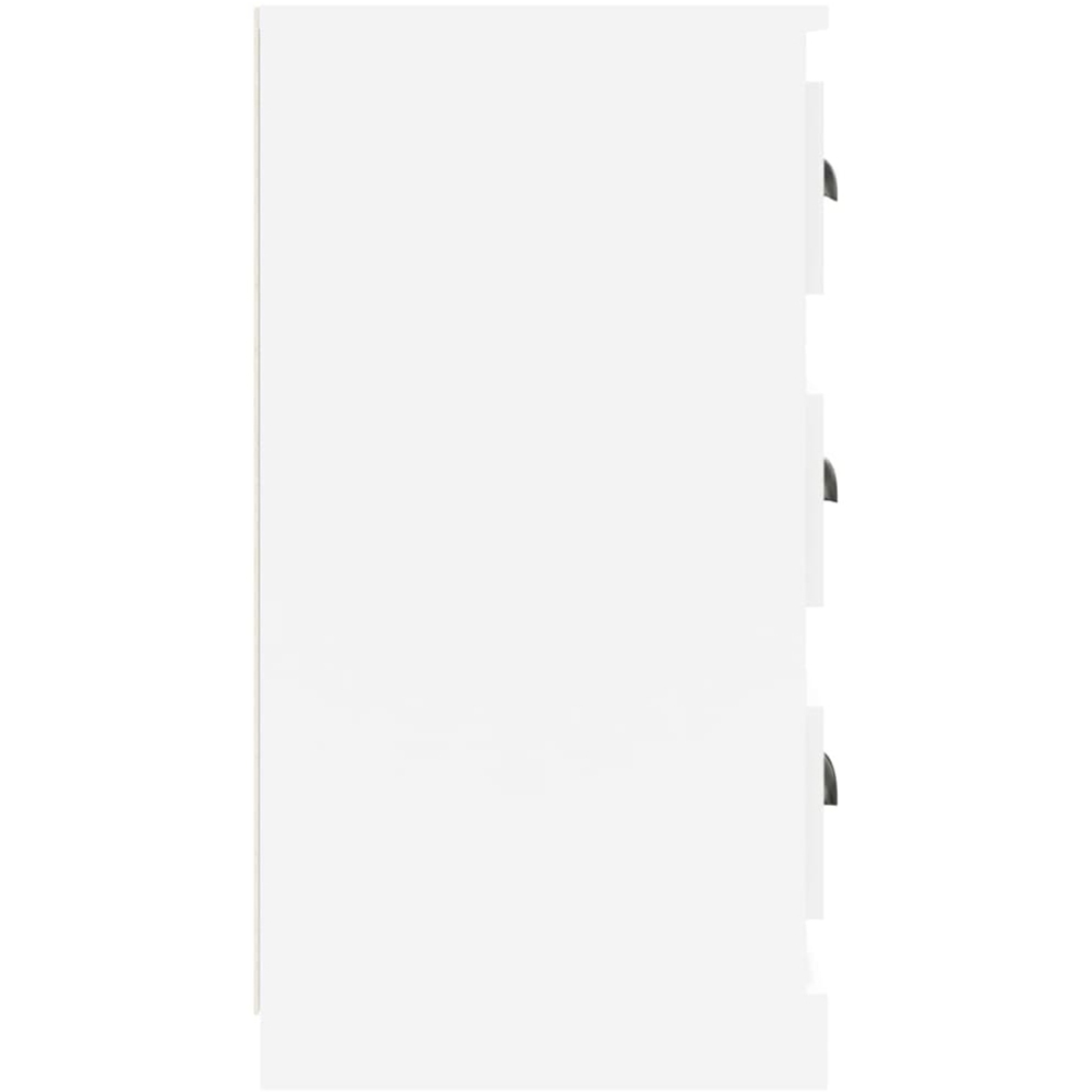 vidaXL 3 Drawer High Gloss White Sideboard Image 5