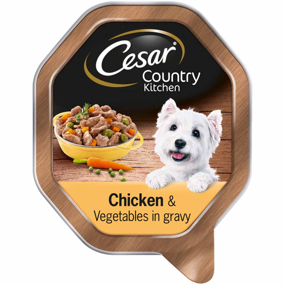 Cesar Dog Food Tasty Chicken and Vegetables in Gravy Tray 150g Image 1