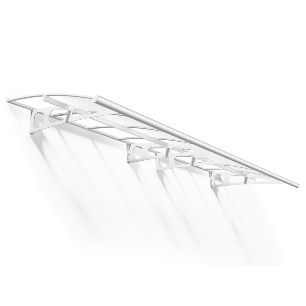 Palram Canopia Bordeaux 4460 White Clear Door Canopy 4.5 x 1.4m Image 2