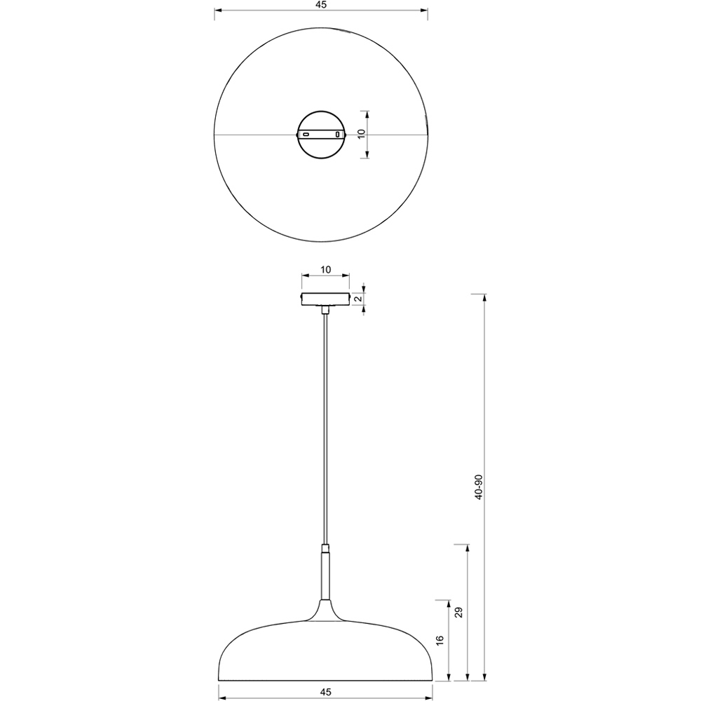 Milagro Lincoln Black Pendant Lamp 230V Image 5