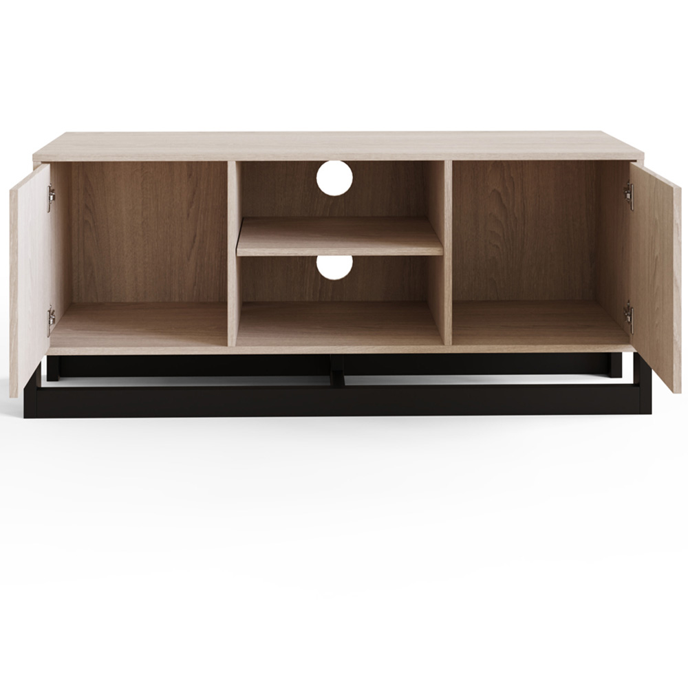 GFW Taite 2 Door 2 Shelf Oak TV Unit Image 6