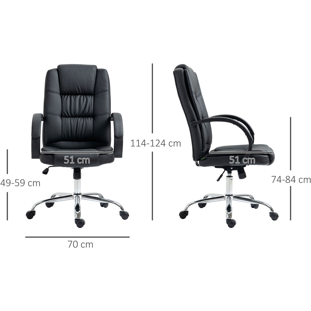 Portland Black PU Swivel Office Chair Image 5