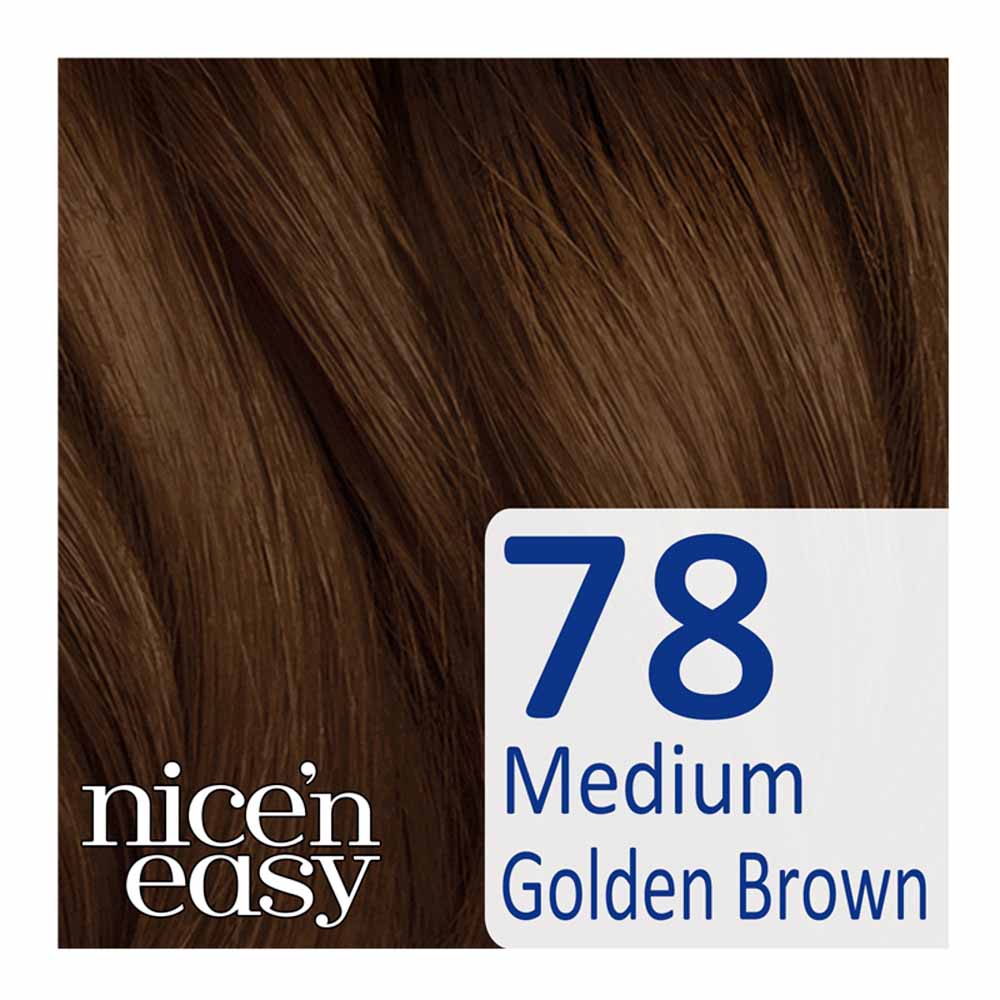 Clairol Nice'n Easy Medium Golden Brown 78 Non-Permanent Hair Dye Image 3
