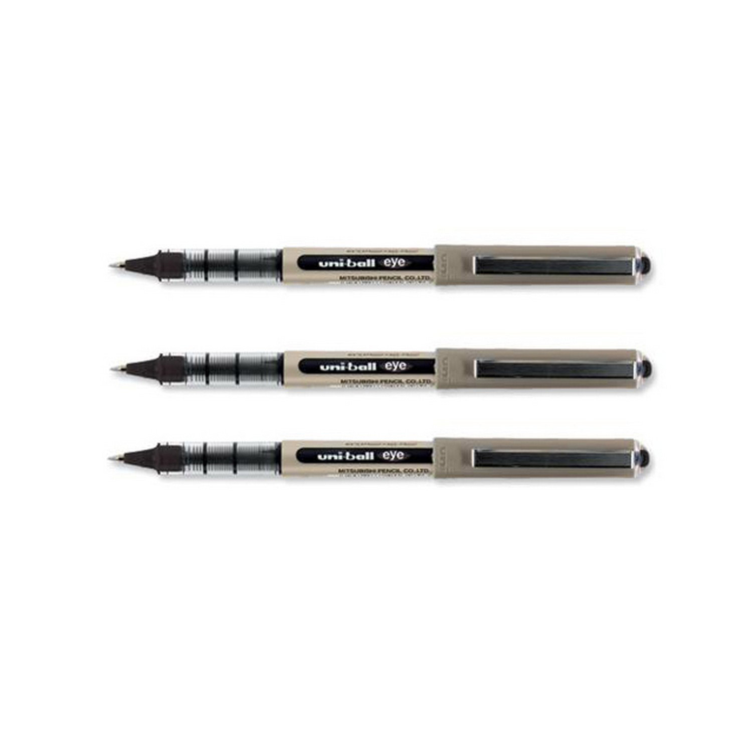 Pack of Three Uniball Eye Fine UB-157 Pens - Black Image 2