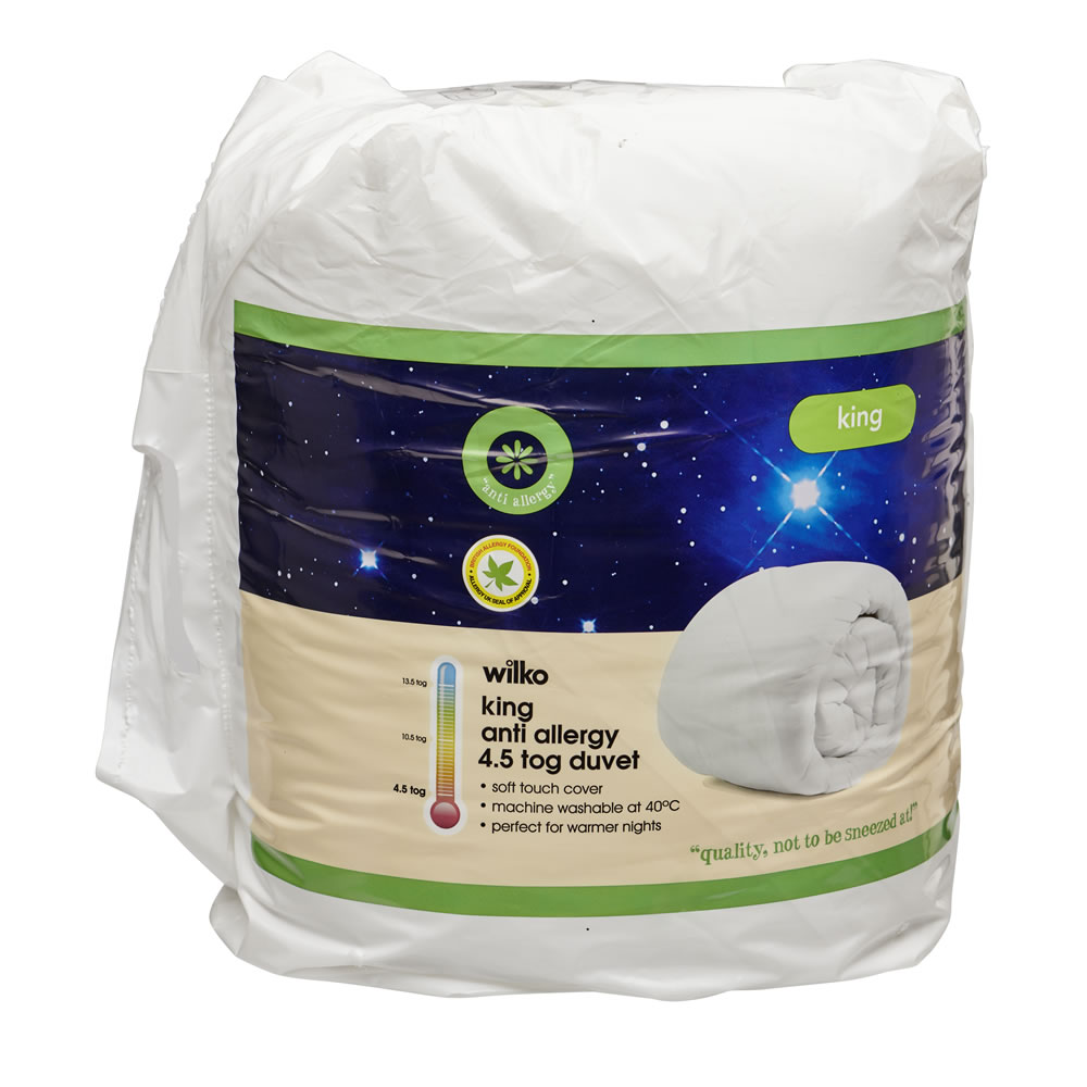 Wilko Anti Allergy 4.5 Tog King Size Duvet Image 5