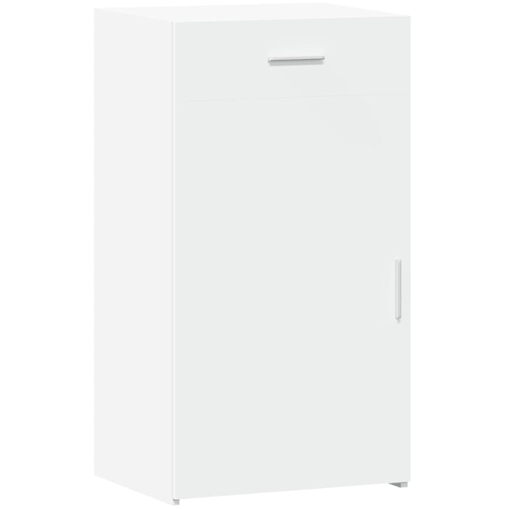 vidaXL Single Door Single Drawer White Sideboard Image 2
