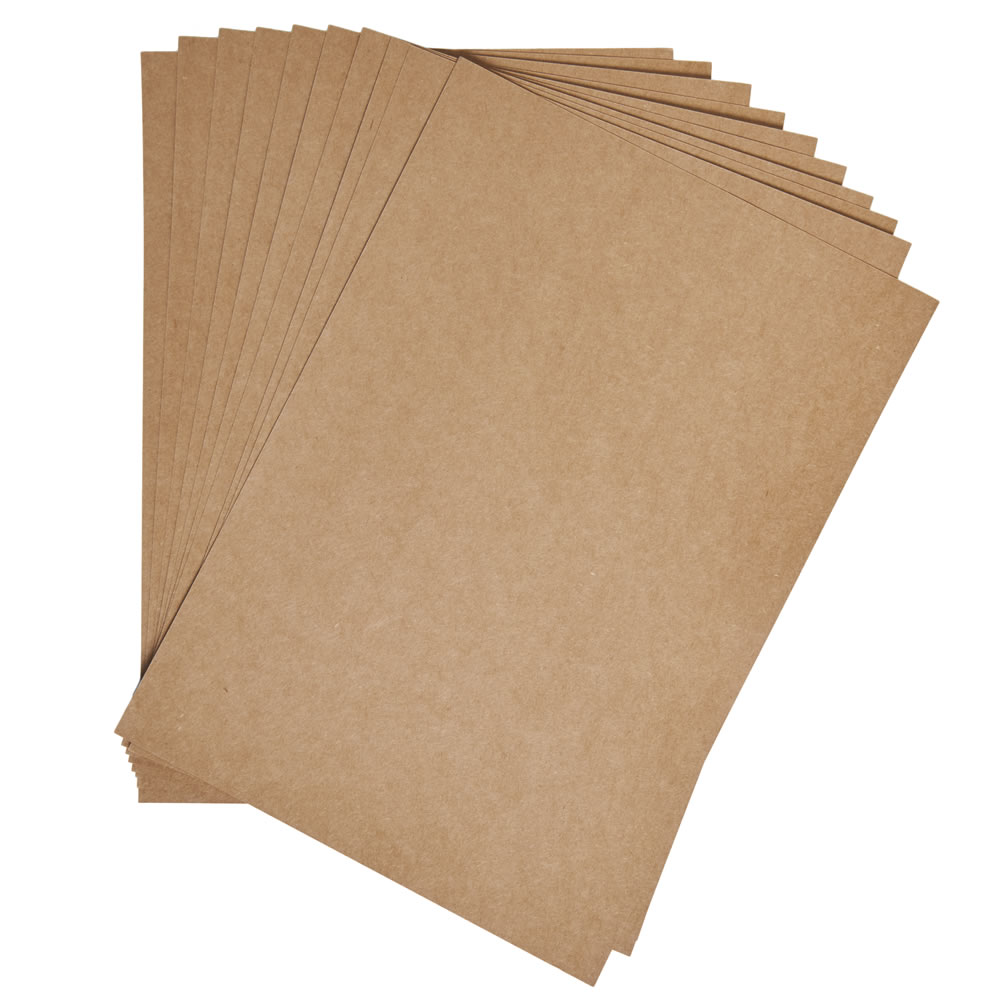 Wilko A4 Kraft Card 10 pack Wilko