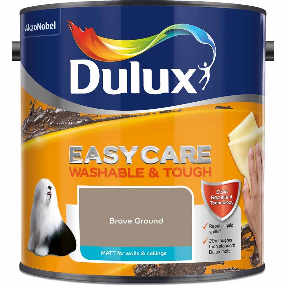 Dulux Easycare Washable & Tough Brave Ground Matt Emulsion Paint 2.5L Image 2
