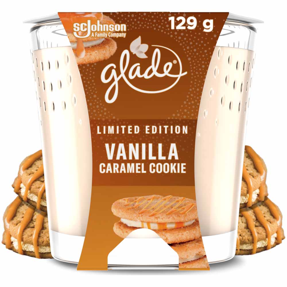 Glade Candle Vanilla Caramel Cookie Air Freshener Image 1