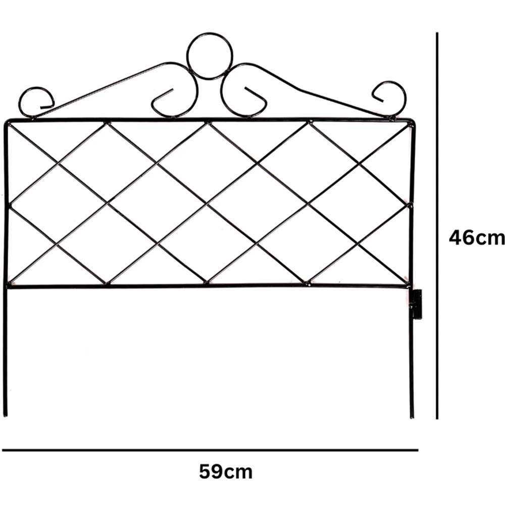 Garden Gear Victorian 59 x 46cm 4 Pack Metal Garden Border Image 5