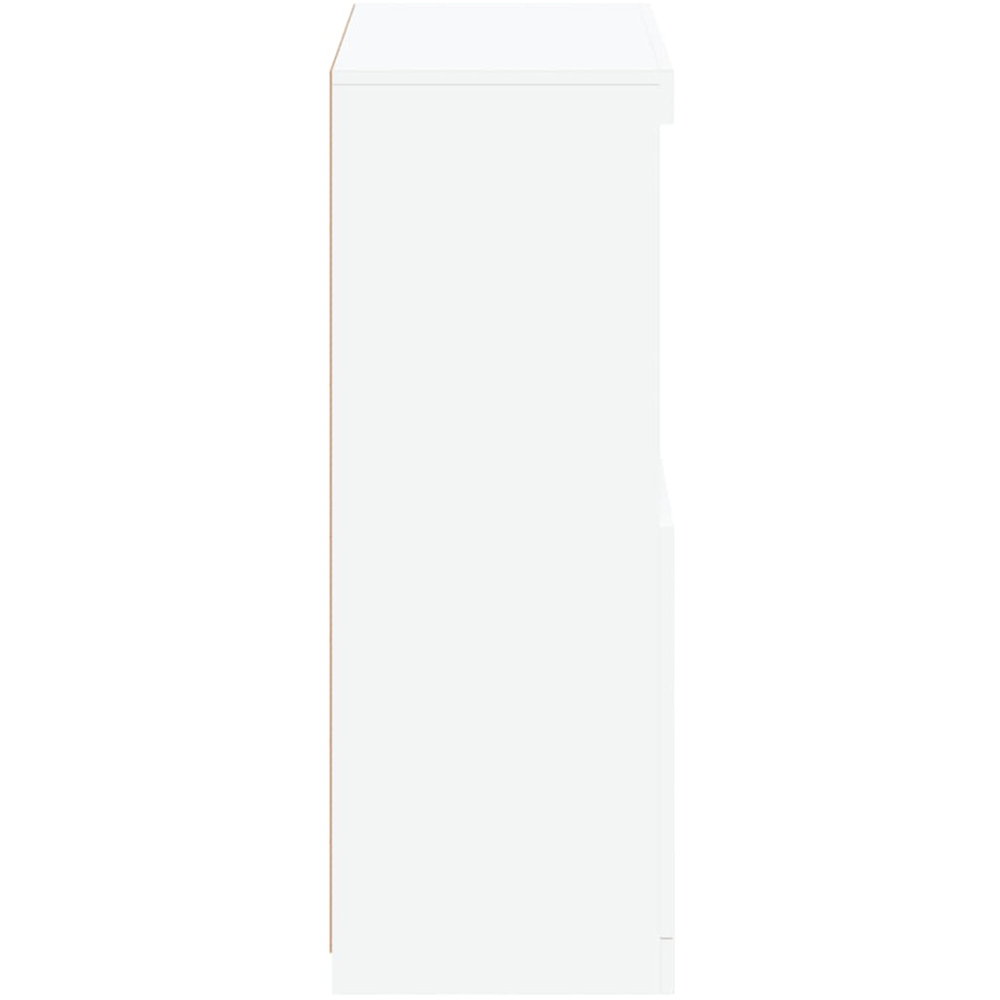 vidaXL 2 Door 2 Shelf LED Grey Sonoma Side Cabinet Image 6