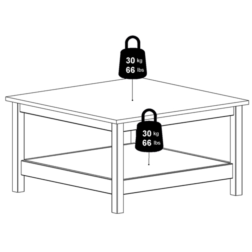 Florence Madrid White Coffee Table Image 9