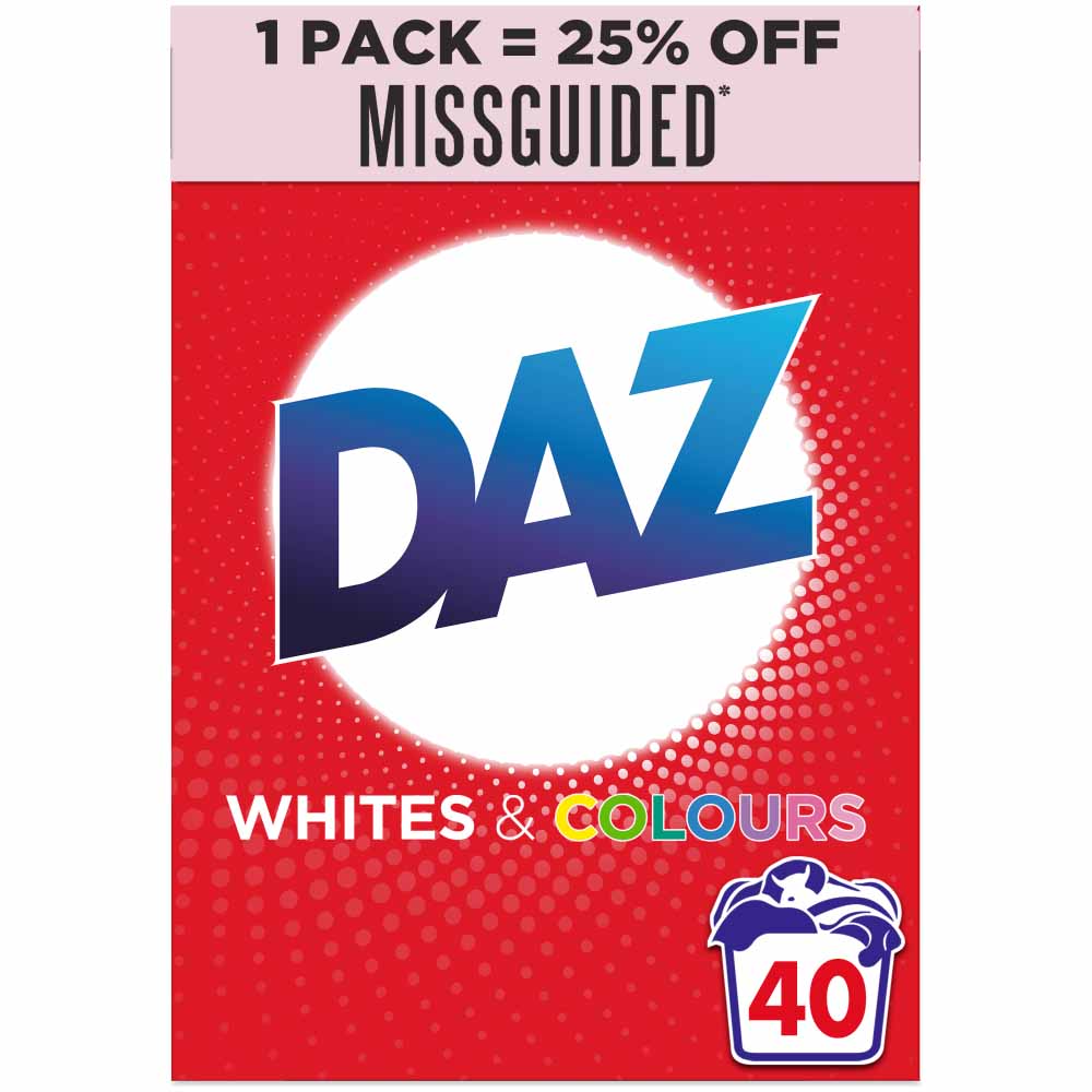 Daz Washing Powder For Whites & Colours 2.6Kg 40 Washes Image 1