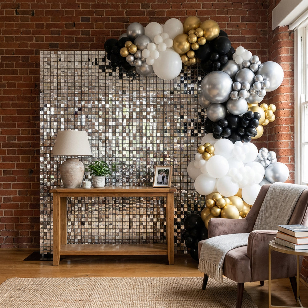 Silver Disco Shimmer Wall Panel 36 Pack Image 3