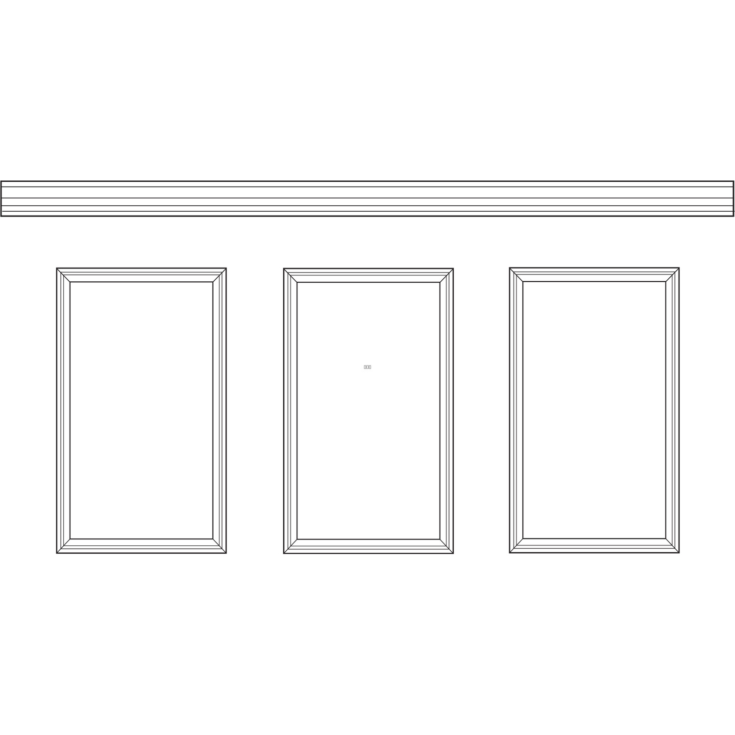 Paint Ready Rectangular Wall Panel Kit  Without Dado Image 3