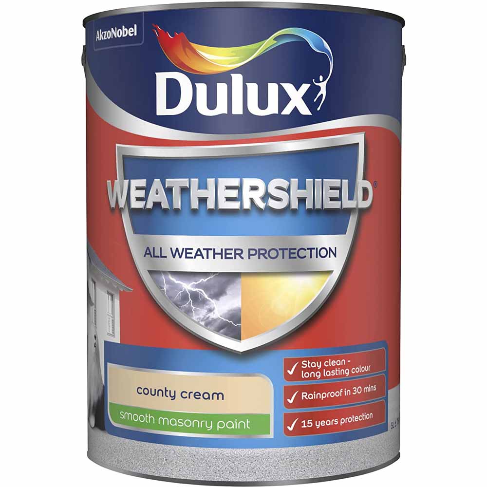 Dulux Weathershield Country Cream Exterior Paint 5L Image