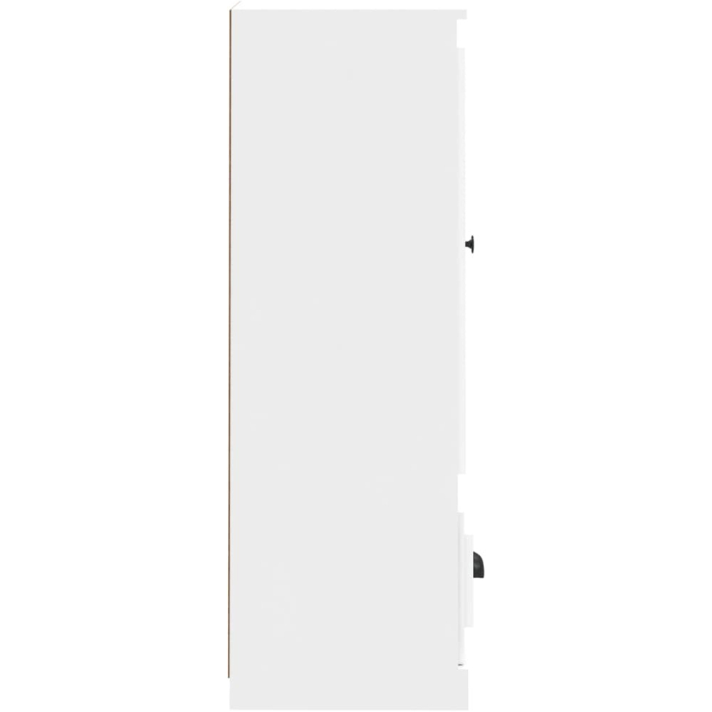vidaXL Single Door Single Drawer White Highboard Image 6