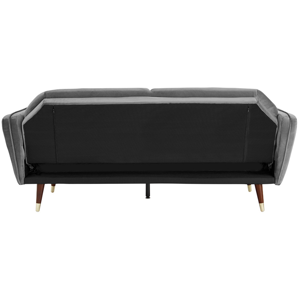 Home Detail Whitby 2 Seater Dark Grey Velvet Sofa Bed Image 4
