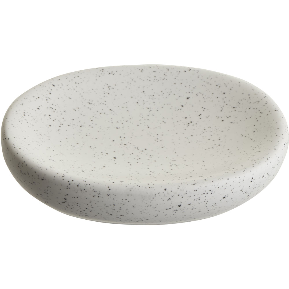 Wilko Cream Speckled Soap Dish Image 1