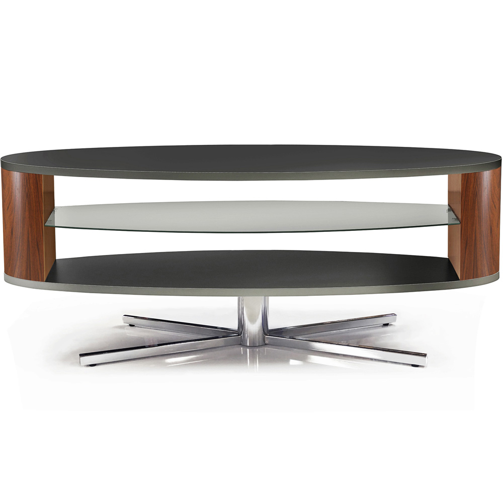 MDA Designs Orbit 2 Shelf Black and Walnut TV Cabinet Image 2
