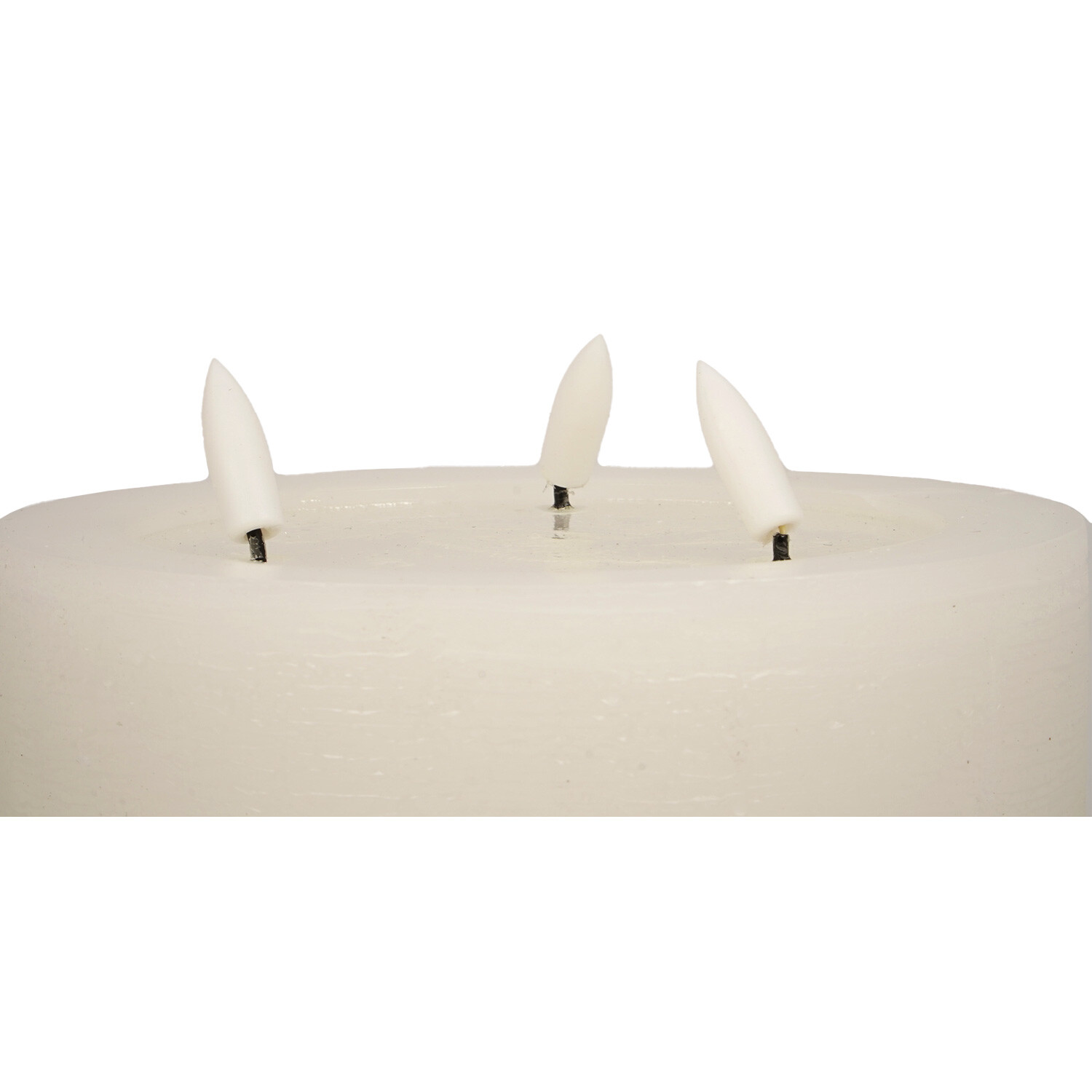White 3 Flame LED Candle Centrepiece Image 2