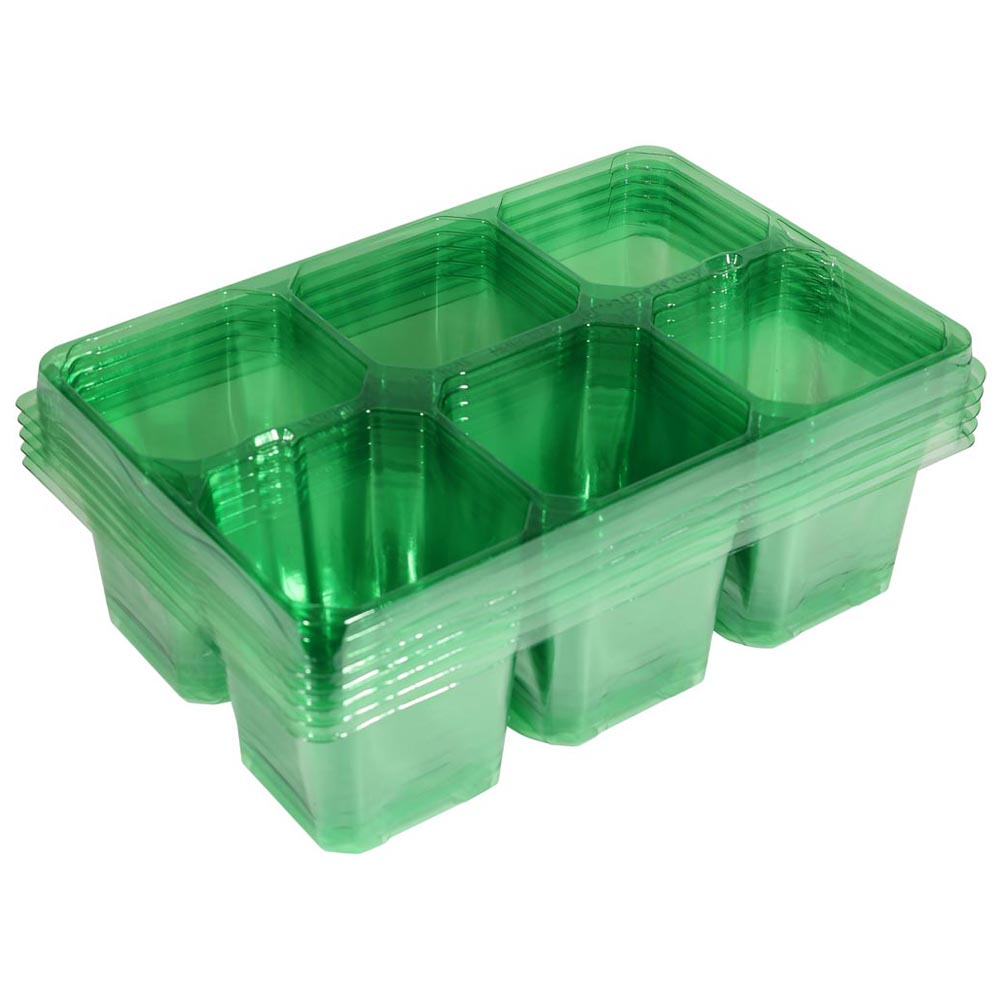 Wilko Green PET Seed Tray 6 Inserts 5 Pack Image 2