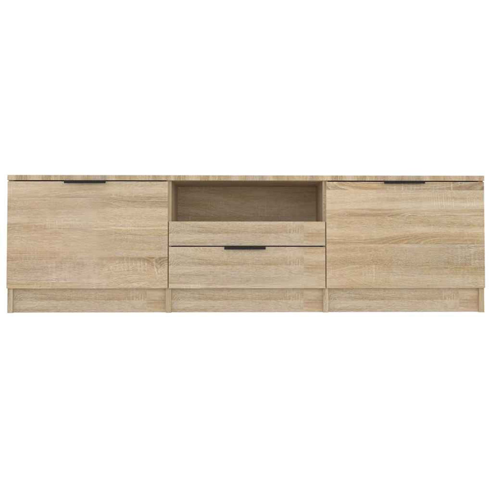 vidaXL 2 Door Single Drawer Single Shelf Sonoma Oak TV Cabinet Image 5