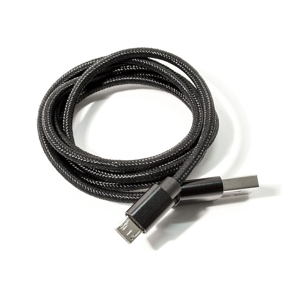 Wilko 1m Braided Micro USB Cable Image 2