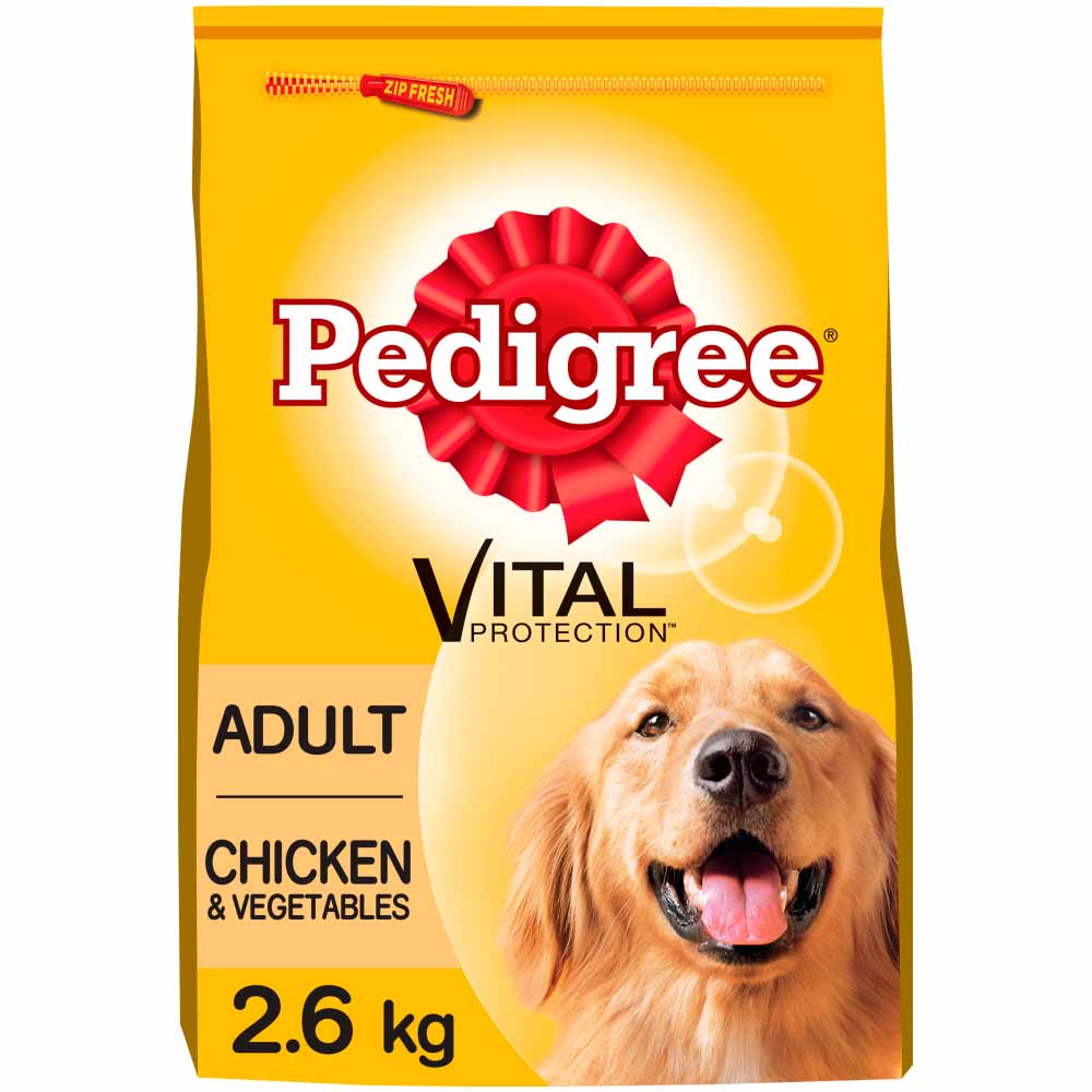 Pedigree Chicken and Veg Dry Dog Food 2.6kg Image 1