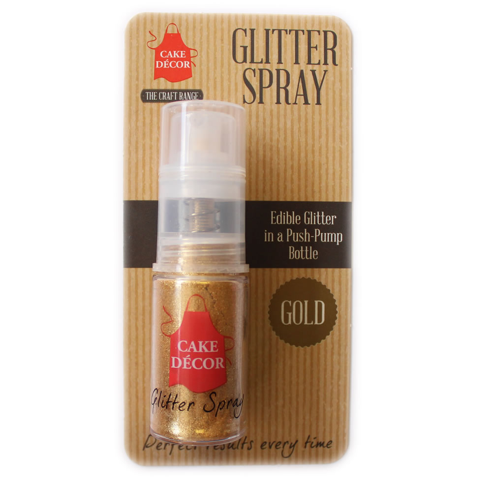 Cake Decor Gold Glitter Spray Image 1