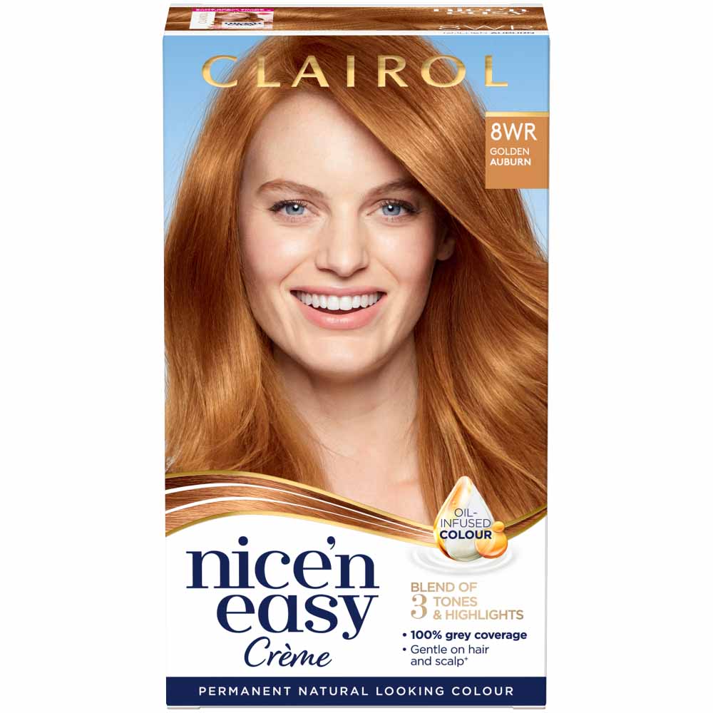 Clairol Nice'n Easy Golden Auburn 8WR Permanent Hair Dye Image 1