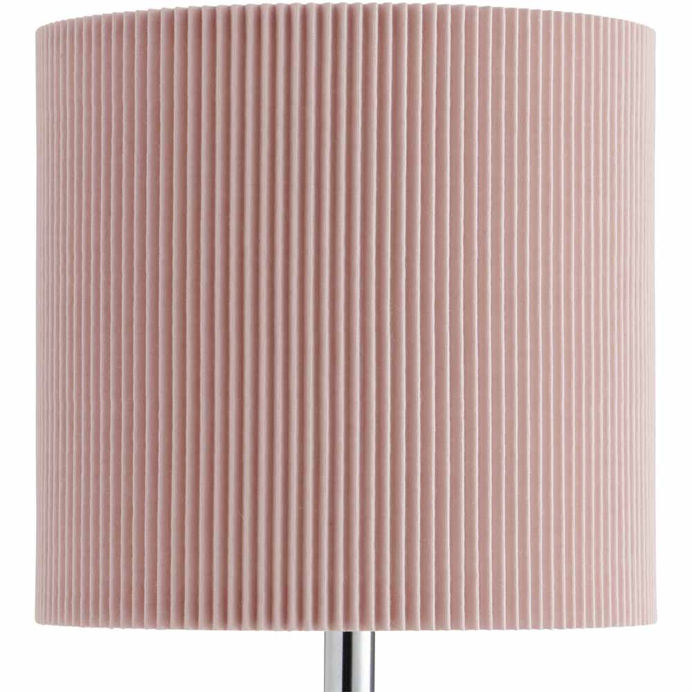 Wilko Pink Micro Pleat Table Lamp Image 2