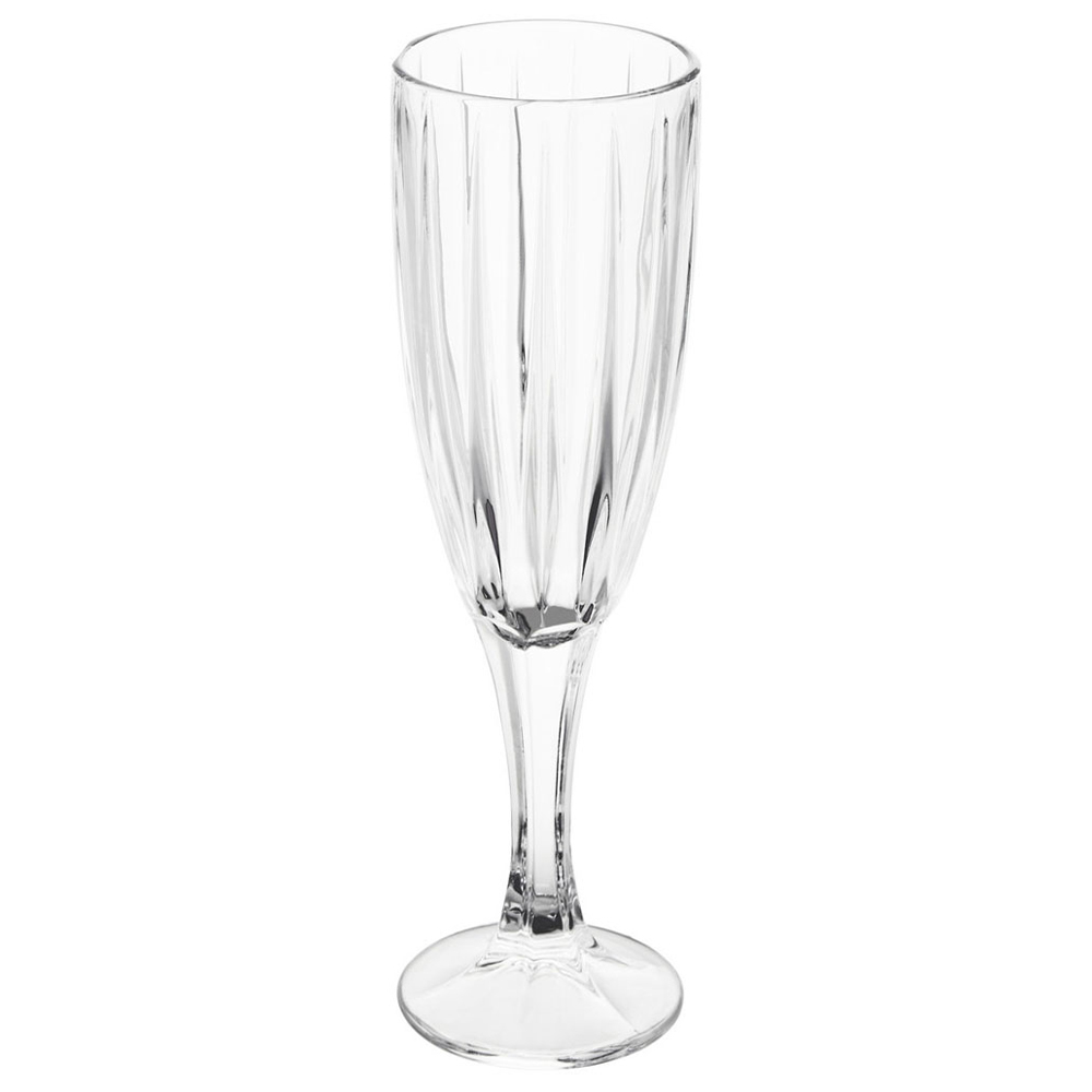 Premier Housewares Beaufort Crystal Clear Champagne Flutes 4 Pack Image 2