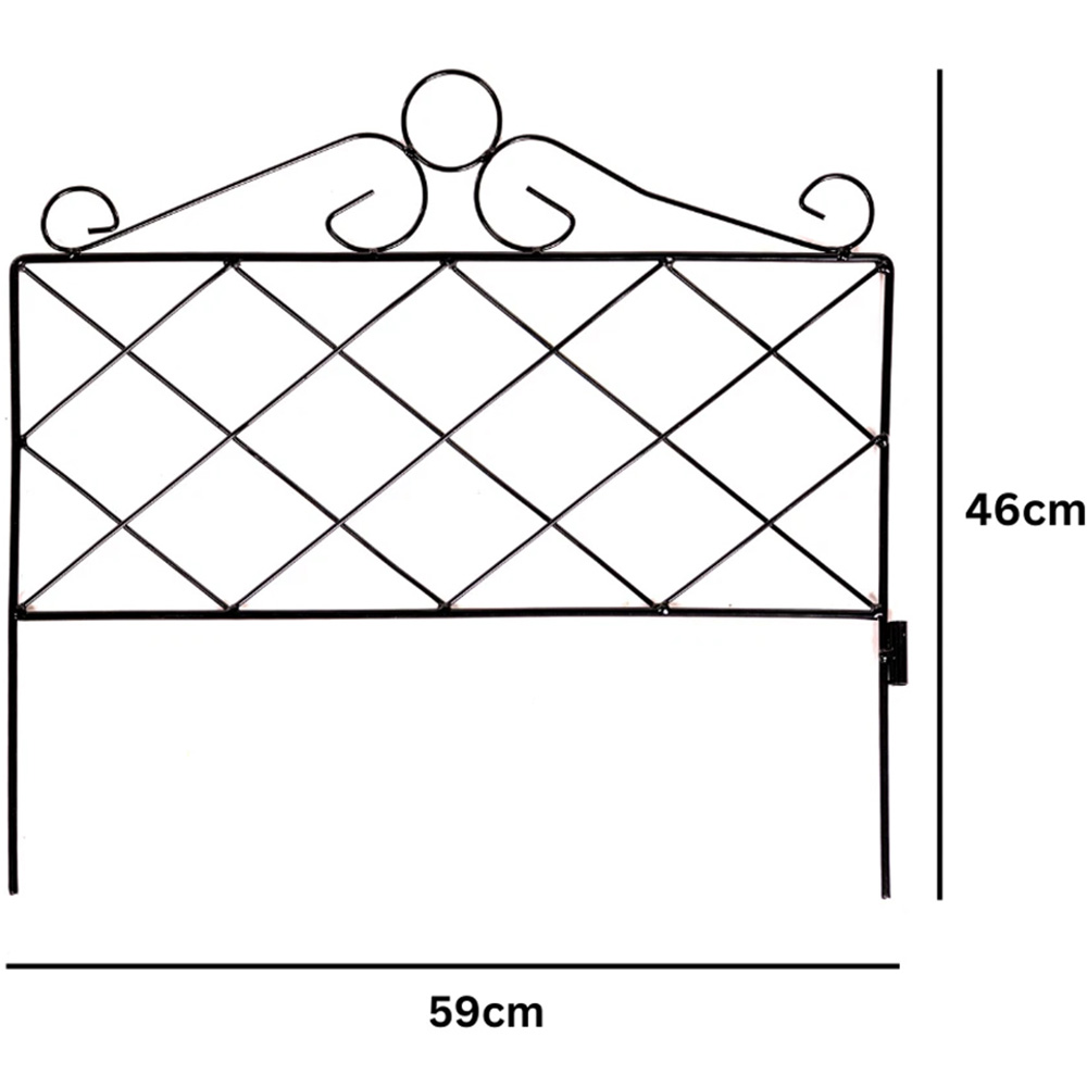 Garden Gear Victorian 59 x 46cm 3 Pack Metal Garden Border Image 5