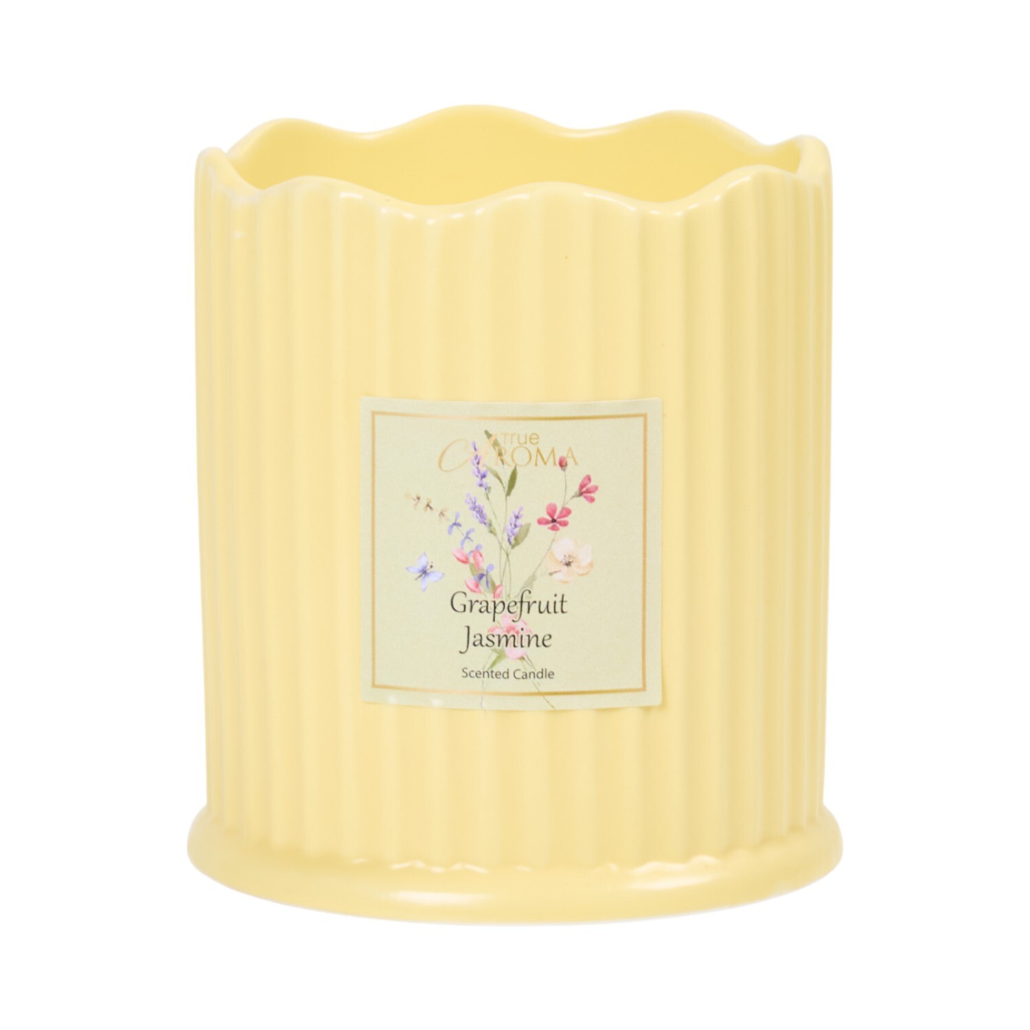 Grapefruit and Jasmine Scalloped Scented Candle Image 4