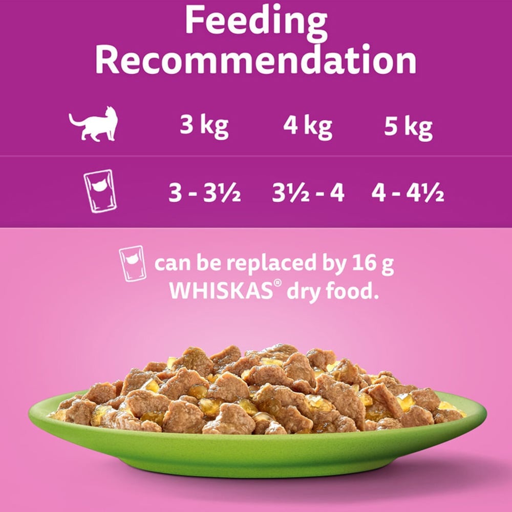 Whiskas 1+ Mixed Menu in Jelly Wet Adult Cat Food 85g 40 Pack Image 4