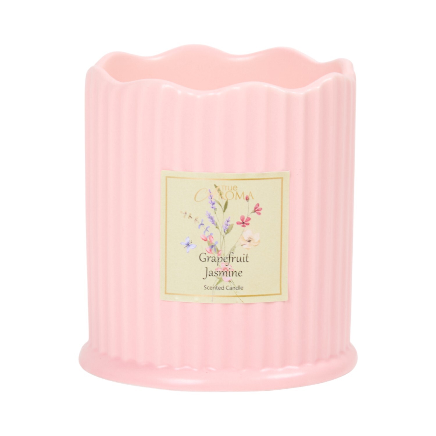 Grapefruit and Jasmine Scalloped Scented Candle Image 5