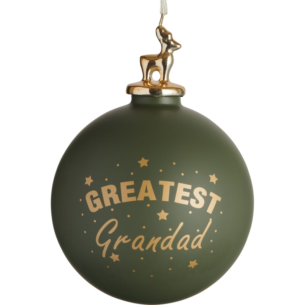 Wilko Green Greatest Grandad Bauble Gift Box Image 2