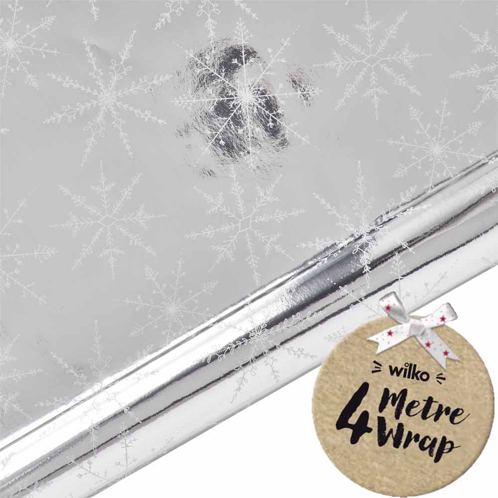 Wilko 4m Dreamland Snowflake Christmas Wrapping Paper Image 1