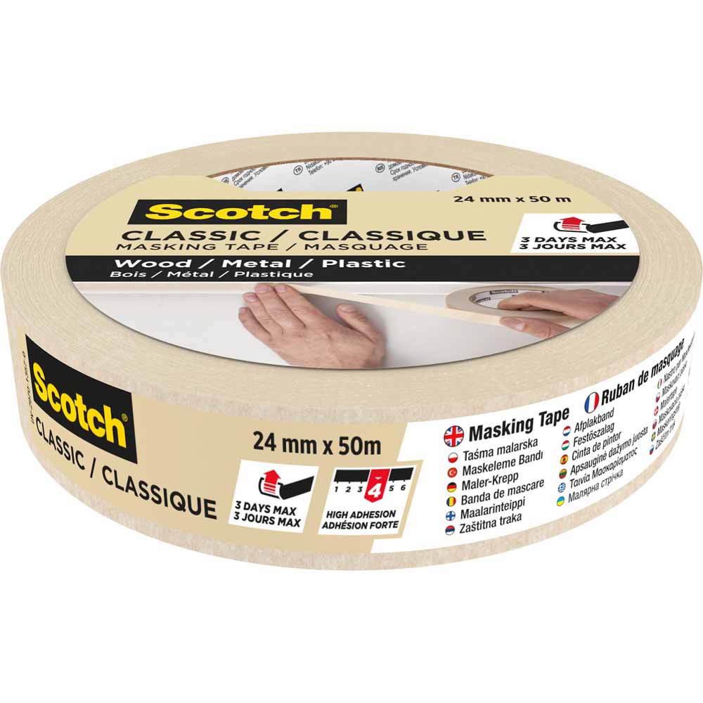 Scotch Classic Masking Tape 24mm x 50m Wilko